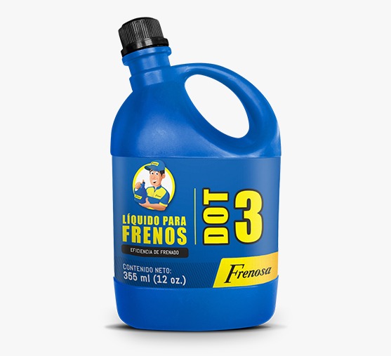 LIQUIDO DE FRENO DOT-3 FRENOSA DE 12 Oz